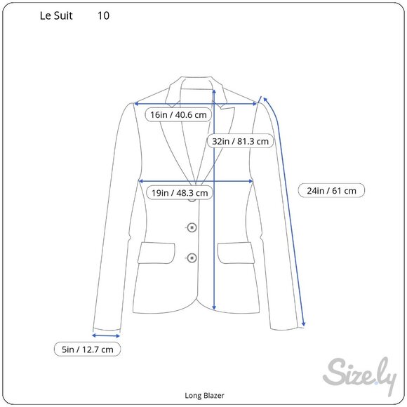 Le Suit Womens Houndstooth Long Blazer Black & Beige SZ 10 - Picture 10 of 10